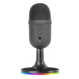÷ Microfono compacto mars gaming mmiccx usb negro de alta definicion 196khz 24bits enc arg base ajusta