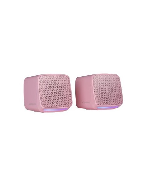 ÷ Altavoces 2.0 mars gaming msprop rosa 10w usb + jack control de volumen rgb