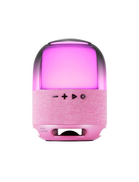 ÷ Altavoz bluetooth portable mars gaming msflowp rosa 15w deepbass bt microsd rgb 360 bat 6h
