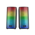 ÷ Altavoces 2.0 bluetooth mars gaming msrgb2 15w bt 5.3 jack 3.5mm rgb caja de control microsd negro