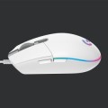 ÷ Mouse logitech g203 lightsync rgb 8000dpi 6 botones color blanco