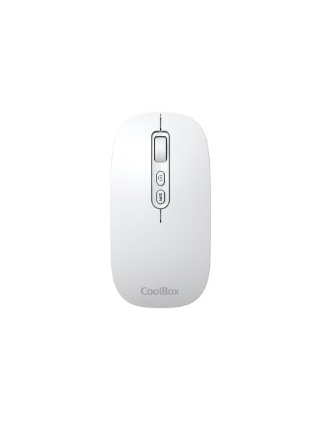 ÷ Mouse coolbox multidispositivo ia w02-w bt5.0 bt3.0 2.4ghz1600dpi 6 botones bateria 500mah blanco
