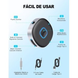 ÷ Receptor bluetooth de musica mohard j33 bt5,3 conector audio 3.5mm