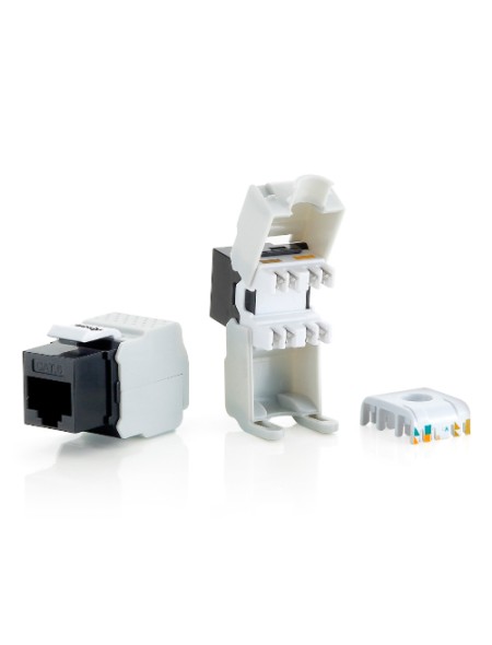 ÷ Kit 8 uds conector hembra rj45 utp cat6 panel keystone tool free