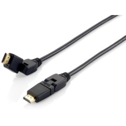 ÷ Cable hdmi equip hdmi 2.0 high speed con ethernet 1m conector pivotante 180? 119361