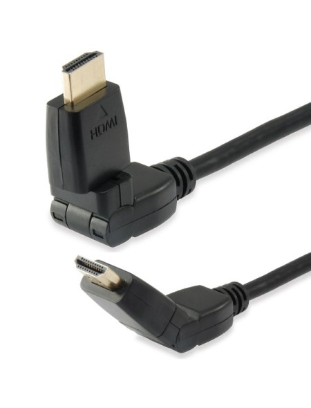 ÷ Cable hdmi equip hdmi 2.0 high speed con ethernet 2m conectores pivotantes 180? 119362