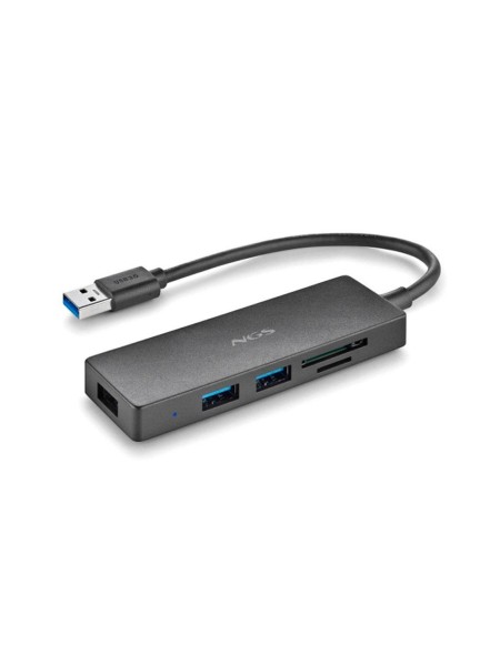 Hub Adaptador USB 3.2  NGS / 3x USB 3.2 / 1x SD / 1x Micro SD / IHUBREADER