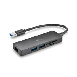 Hub Adaptador USB 3.2  NGS / 3x USB 3.2 / Lector Tarjetas SD -  MicroSD / IHUBREADER