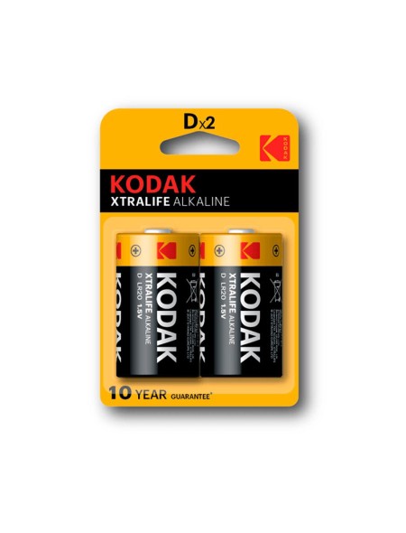 Pilas Kodak D XTRALIFE ALKALINE / LR20 / 1.5v / Pack 2 uds