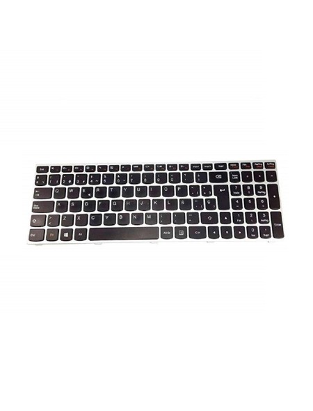 Teclado compatible para portátil LENOVO 500-15ISK / Retroiluminado / Plata