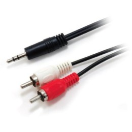 ÷ Cable audio mini jack 3.5mm macho a 2 rca macho 2.5m