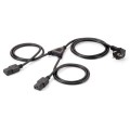 ÷ Cable alimentacion equip shuko 90? macho a 2 iec hembra 1.8m 112220