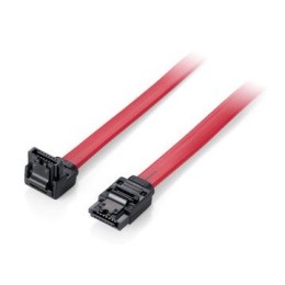 ÷ Cable serial ata iii equip acodado 0.5m con clip de seguridad 111902