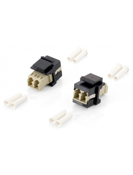 ÷ Kit 8 uds adaptador fibra optica keystone lc duplex