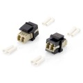 ÷ Kit 8 uds adaptador fibra optica keystone lc duplex