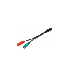 ÷ Cable duplicador audio jack 3.5mm 1 macho a dos hembras