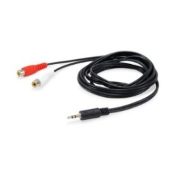 ÷ Cable audio mini jack 3.5mm macho a 2 rca hembra 2.5m