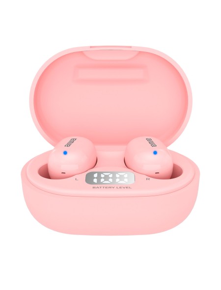 ÷ Auricular intrauditivo bluetooth aiwa ebtw-150pk pink bt 5.0 tws estuche de recarga con bateria de l