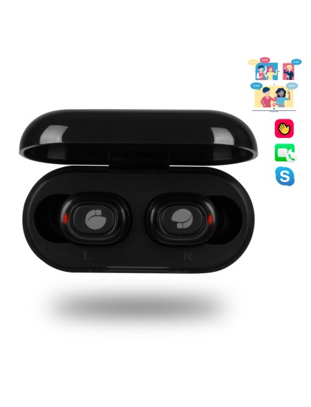 ÷ Auricular intrauditivo bluetooth ngs artica lodge true wireless con base de carga color negro*