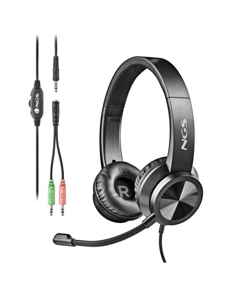 ÷ Headset ngs msx11 pro estereo 20hz/105db jack 3.5+adaptador doble ne