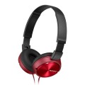 ÷ Headset sony mdr-zx310ap compactos microfono integrado cable 1.2m rojo jack 3.5  control remoto