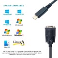 ÷ Cable usb-c 2.0 a serie rs232 equip 1.5m compatible windows 7/8/10/11 linux mac os