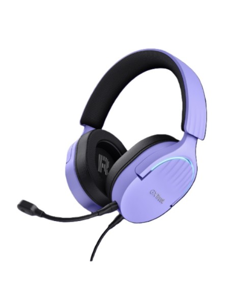 ÷ Headset trust gaming gxt 490 morado fayzo 25303 usb 7.1 microfono desmontable y flexible iluminacion
