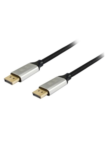 ÷ Cable displayport a displayport premium 1.4 8k/60hz 10m malla algodon trenzado y conector aluminio e