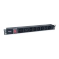 ÷ Regleta alimentacion aluminio rack 19