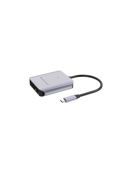 ÷ Card reader externo conceptronic bian09g usb-c sd/sdhc/sdxc microsd/tflash