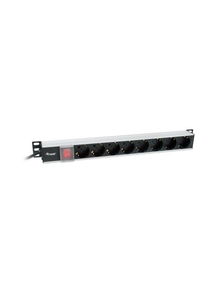 ÷ Regleta alimentacion aluminio rack 19