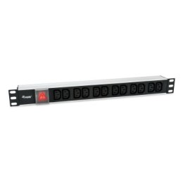 ÷ Regleta alimentacion aluminio rack 19