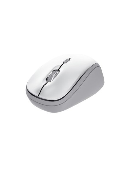 ÷ Mouse trust wireless y bluetooth yvi+ blanco 1600dpi ajustable 3 botones 3 dispositivos 