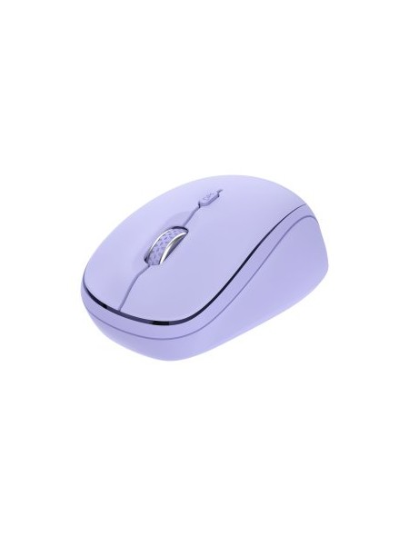 ÷ Mouse trust wireless y bluetooth yvi+ lila 1600dpi ajustable 3 botones 3 dispositivos 