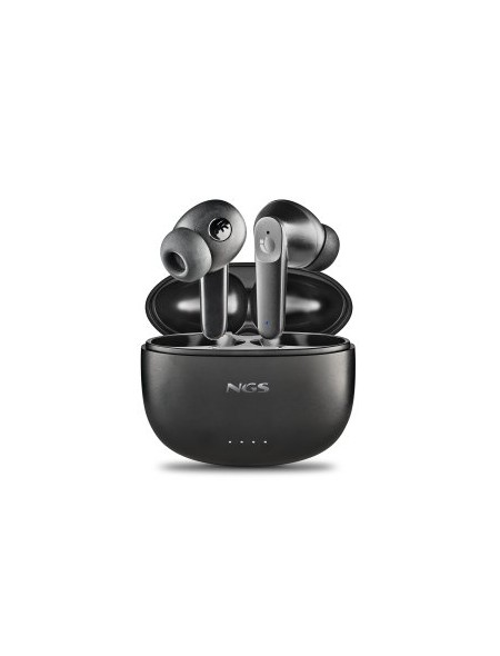 ÷ Auricular intrauditivo bluetooth ngs artica hush tws bt 5.3 anc enc 16h microfono control tactil neg