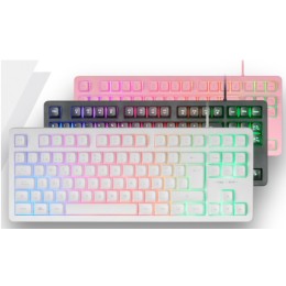 ÷ Teclado h-mech gaming mars gaming mk023 color blanco tama?o compacto tkl iluminacion rgb