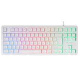 ÷ Teclado h-mech gaming mars gaming mk023 color blanco tama?o compacto tkl iluminacion rgb
