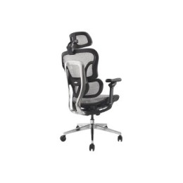 ÷ Silla de oficina ergonomica equip 651050 premium color gris tapiceria malla 5 posiciones