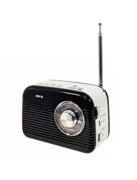 Radio portatil Am-Fm Bluetooth 5.4 con Antena TR9437 / Altavoz externo / Mp3 MicroSD - Usb / Negro / Mayou / 0954372