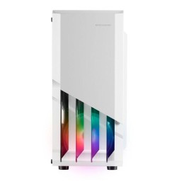 ÷ Caja atx semitorre gaming mars gaming mc-x2 white frontal en acero ventiladores frgb sin fuente de a