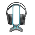 ÷ Soporte de auriculares con hub usb 2x2.0 mars gaming con iluminacion rgb flow color negro