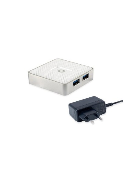 ÷ Hub usb 3.0 conceptronic hubbies03w 4 puertos usb 3.0 con alimentador color blanco