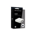 ÷ Hub usb 3.0 conceptronic hubbies03w 4 puertos usb 3.0 con alimentador color blanco