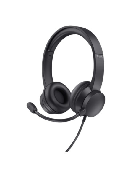 ÷ Headset trust hs-260 25334 usb usb adaptador usb-c microfono plegable con cancelacion de ruido 
