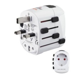 ÷ Adaptador de viaje hama de 3 clavijas hasta 150 paises