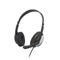 ÷ Headset hama hs-p100 v2 jack 3.5 estero cable 2m color negro