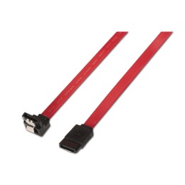 ÷ Aisens - cable sata iii datos 6g datos acodado con anclajes, rojo, 0.5m