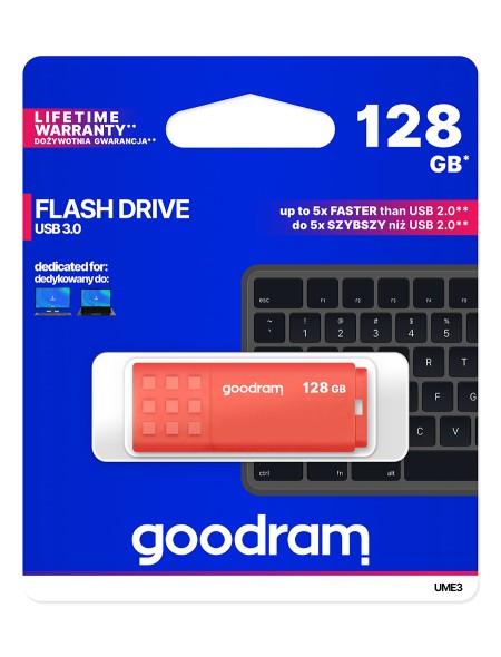 ÷ Goodram usb 128gb ume3 orange usb 3.0