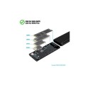 Caja externa SSd M.2 Ngff / NVMe Type-C USB 3.1 Gen2 / Tooq / RGB / Shinobi / Negro / Tqe-2222b