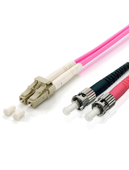 ÷ Cable fibra optica multimodo libre halogenos lc/st 50/125u 1m om4